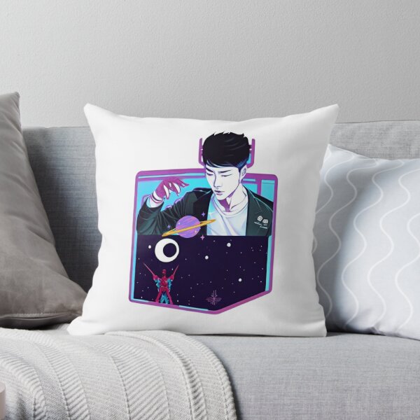 LOOKISM Kpop-star juusu with alien Throw Pillow RB2112 product Offical lookism Merch