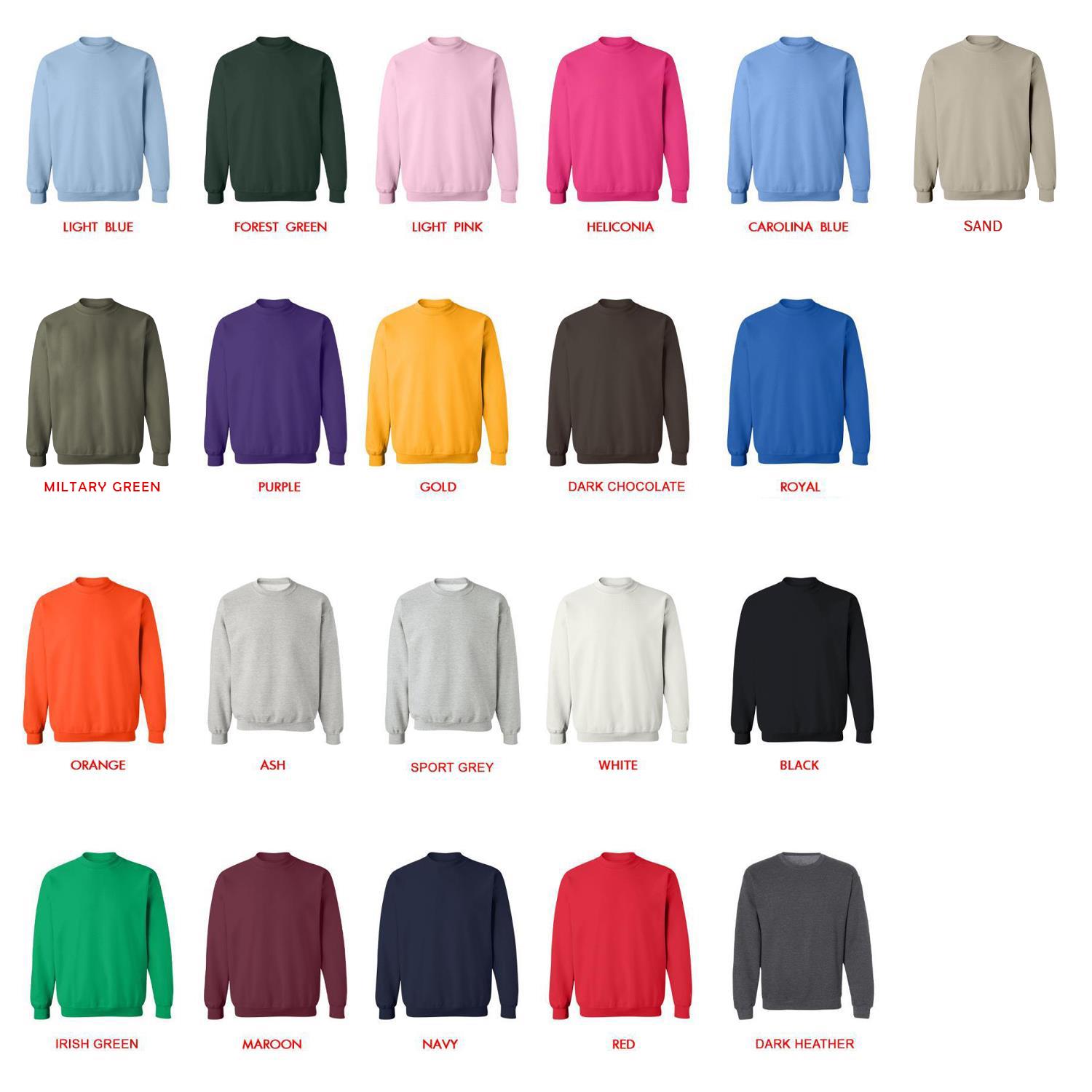 sweatshirt color chart - Lookism Shop