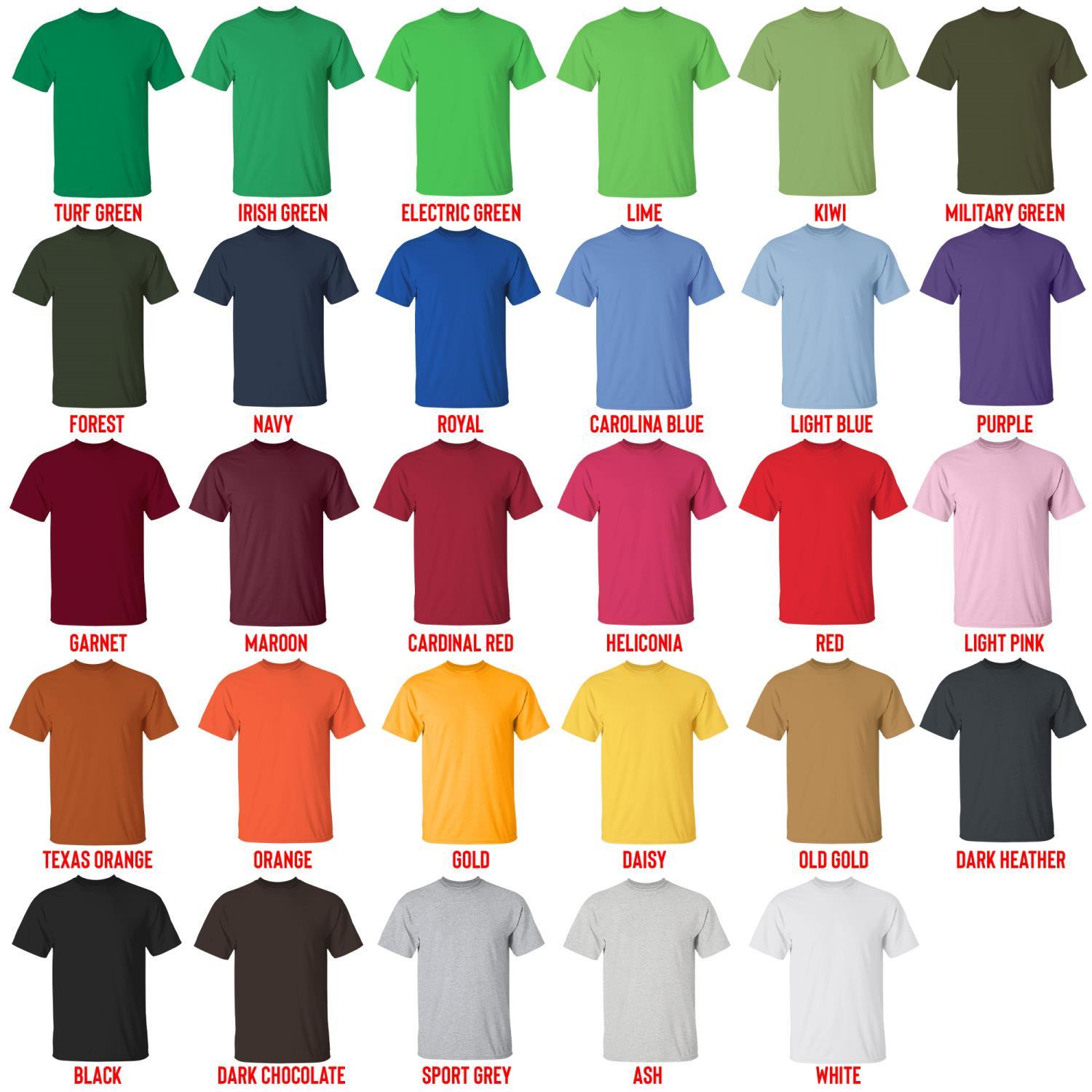 t shirt color chart - Lookism Shop