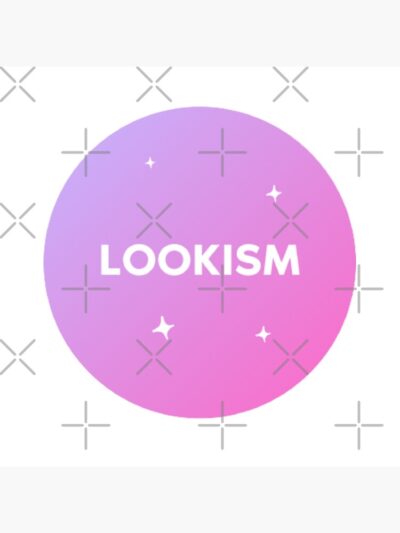 Alternative view of Lookism On Pink Background Throw Pillow