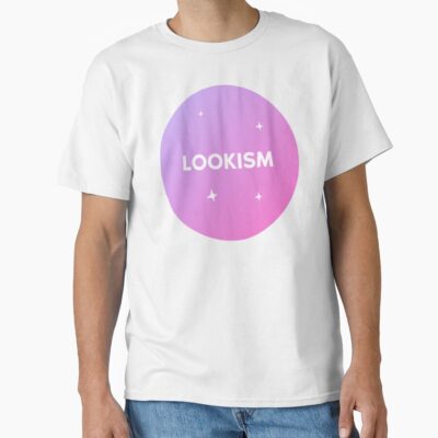Alternative view of Lookism On Pink Background T-shirt