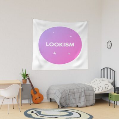 Lookism On Pink Background Tapestry